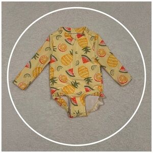 Baby girl rash guard swimsuit
